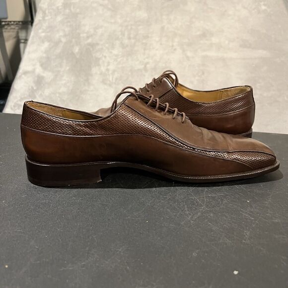 Mezlan Kubo Oxford Dress Shoes Mens 13 M Brown Leather Sqaure Toe Shoes